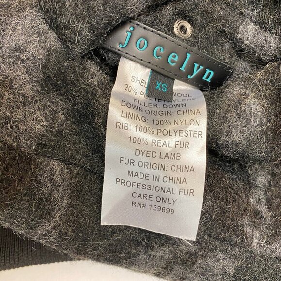 JOCELYN sz XS Coat Jacket Wool Bomber Reversible Grey Green Cozy Normcore New - Picture 7 of 9